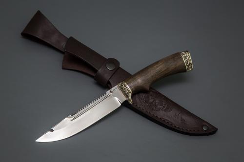Нож Щука, ст.VG-10,литье,стаб.орех(кап)