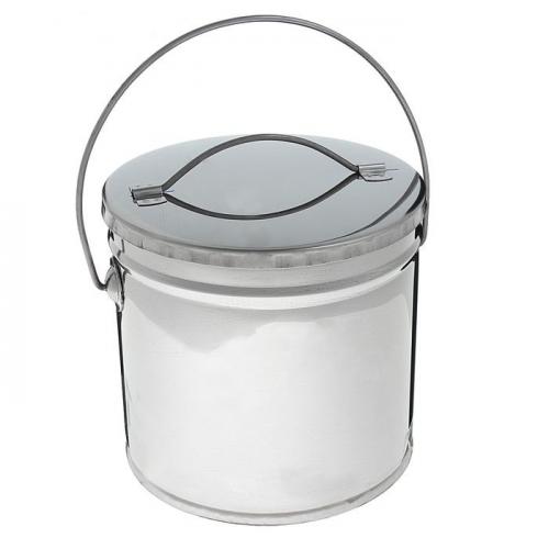 Котелок походный круглый  с крышкой 1,3л. Нерж. сталь 0,5, 320 гр.