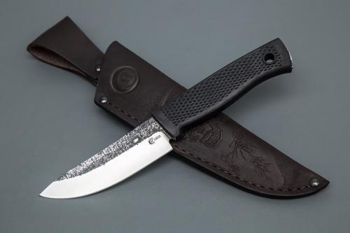 Нож Кайман, ст.Х12МФ, след ковки, рук. Elastron (черный)