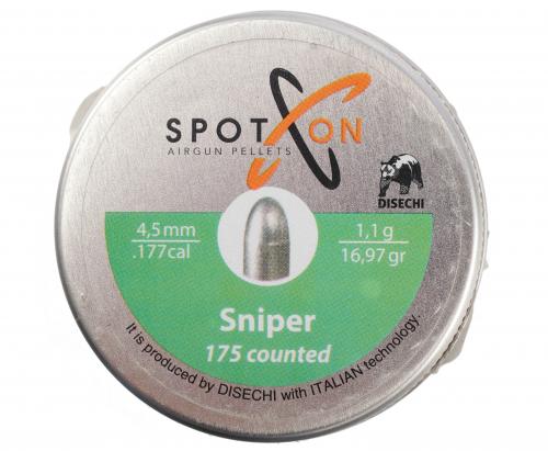 Пуля пневм. SPOTON Sniper 4,5 мм, 1,10 гр. (175 шт)