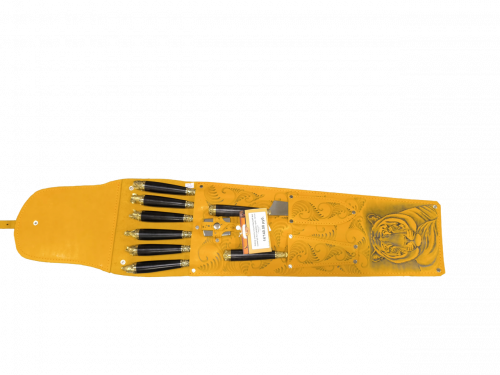 Набор шашлычный НШ 8ХР №6 (шампур 6шт дерево граб, литье "Звери")