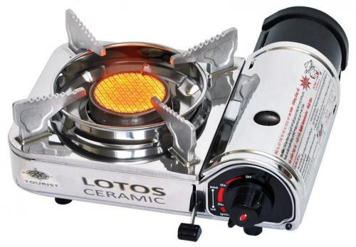 Плита газовая портативная "Lotos Ceramic TR-350" (керамическая конфорка)