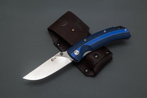 Нож Аляска, складной ст.AUS-10, рук.G10 (черно-синяя)