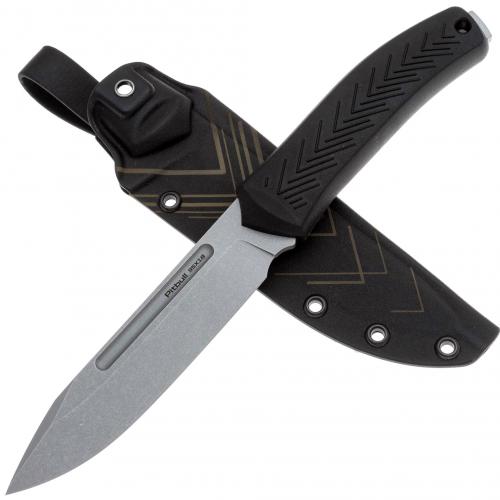 Нож Mr.Blade Pitbull (95X18 Stonewash, Elastron Black)