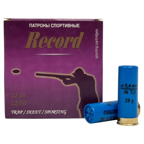 Патрон к.12х70 №7,5 28 г. Рекорд Спорт 1уп/25шт