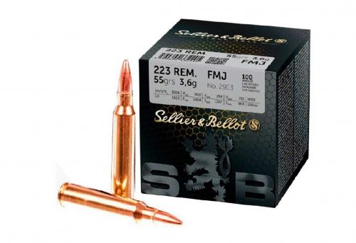 Патрон к.223Rem 3,6гр SP Bulk Packing Box S&B 1уп/100шт