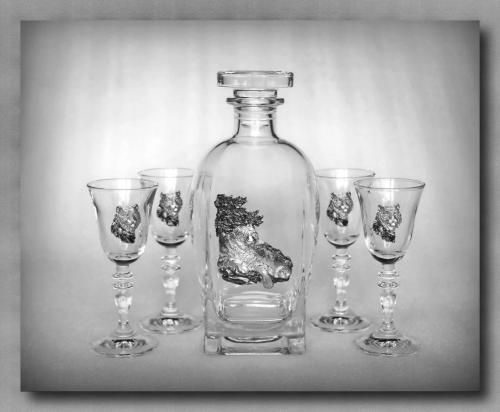 Набор для водки с рюмками 307 "На вершине" (1+4) Ншт307Нв-54