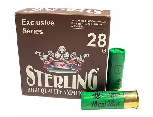 Патрон к.16х70 №1 28 гр STERLING 1уп/25шт