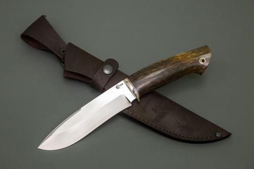 Нож Скиф,сталь PGK,мельхиор,стабилизированная карельская береза