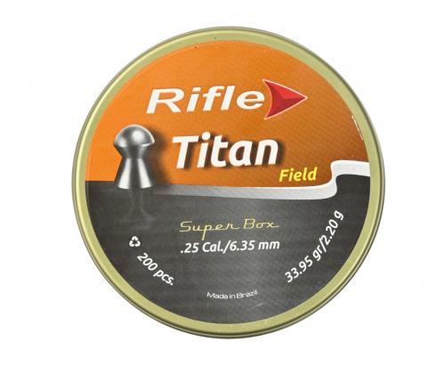 Пуля пневм. RIFLE Field Series Titan 6,35 мм. 2,2 гр. (200 шт. в банке)