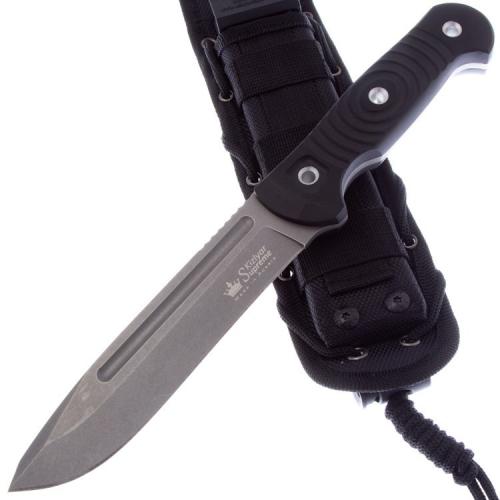 Нож MAXIMUS D2 TW G10-BH Black (TacWash, G10 Black Handle, Black MOLLE Sheath) Нож MAXIMUS D2 TW G10-BH Black (TacWash, G10 Black Handle, Black MOLLE Sheath)
