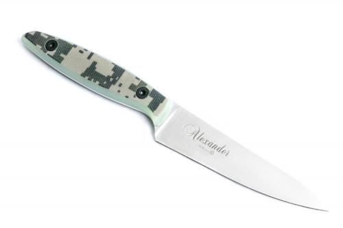 Нож ALEXANDER L N690 CAMO G10 (Satin, рукоять CAMO G10) кухонный