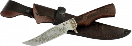 Нож Юнкер кован,ст95х18,венги,литье,гравировка