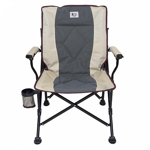 Кресло складное CONDOR с подлокот. с накл спинкой  р.53*66*44 см, цвет св/т-сер