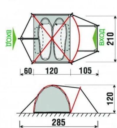 Палатка GreenLand West 2 8977081