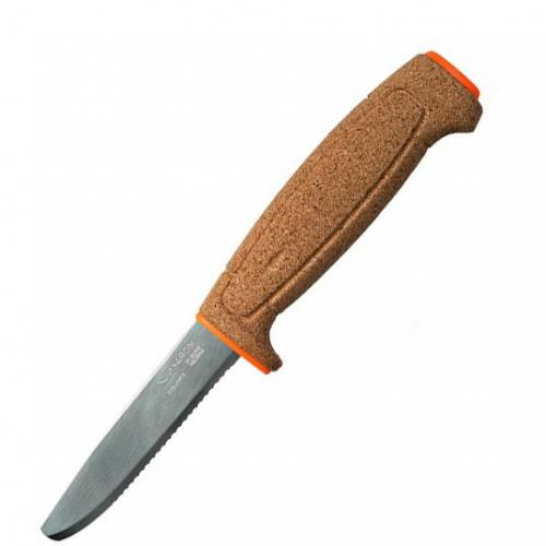 Нож Morakniv Floating Serrated Knife, нержавеющая сталь, пробковая ручка,