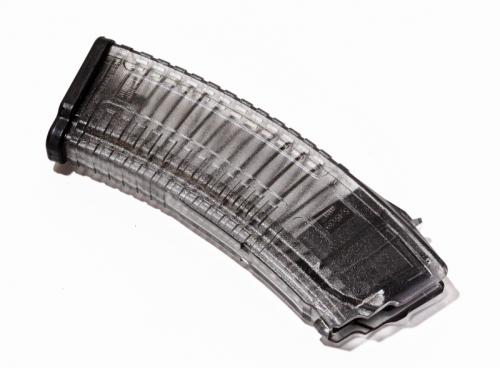 Магазин Pufgun на АК74/Сайга, 5,45х39, 30 патронов, полимер, прозрачный