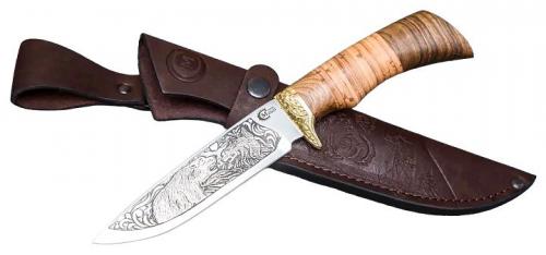 Нож Лазутчик, 65х13,литье,бер.,гравировка