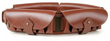 Патронташ закрытый на 24 патрона (12-16 кбр) "Тайга"/ Коричневый /