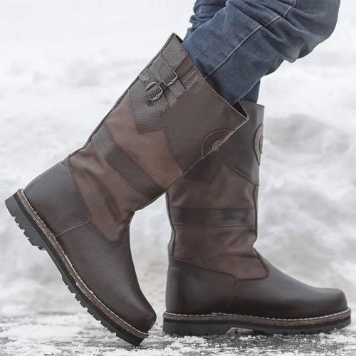 САПОГИ ИЗ НАТУРАЛЬНОЙ КОЖИ КОРИЧ. ММЛ-25 ВЫСОКИЕ/ЛЕПЕСТОК, МЕХ ОВЧИНА