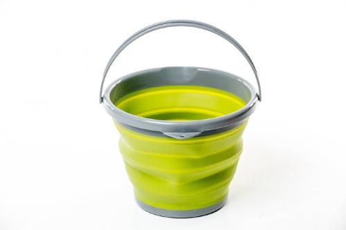 Ведро Tramp складное силиконовое 10л (оливковый, 10л)