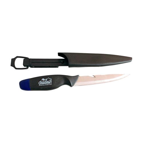 Нож разделочный "СЛЕДОПЫТ" нетонущий, дл. клинка 135 мм, в чехле/100/