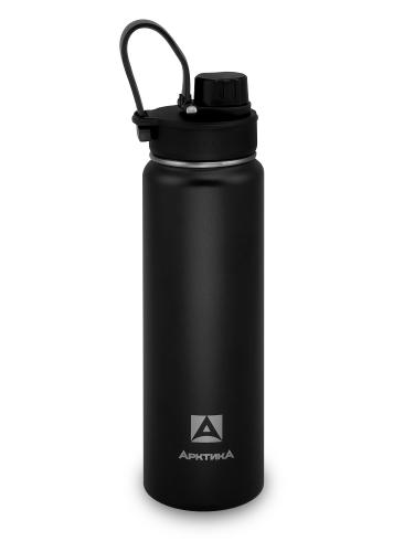 Термос "Арктика" 708-700S черный ( с доп пробкой  с питьевой системой)