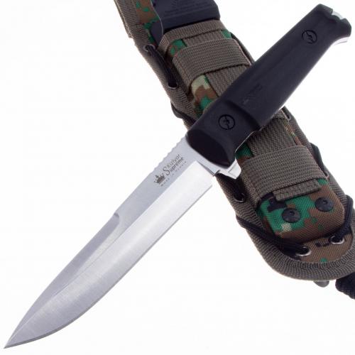 Нож ALPHA AUS-8 SW BKH Camo (StoneWash, Black Kraton Handle, Camo MOLLE Sheath)