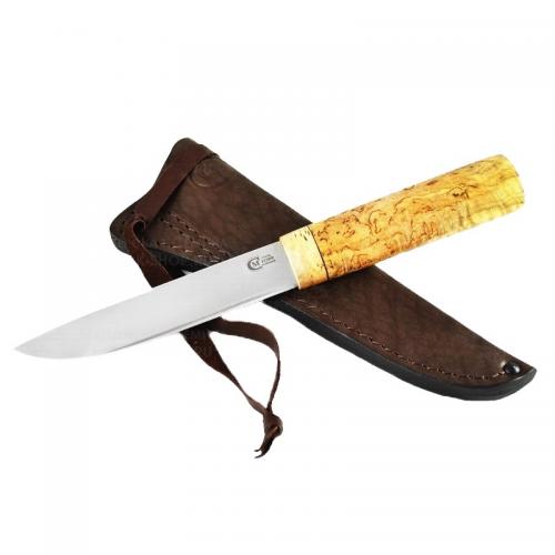 Нож Якутский "средний", ст Х12МФ,ков.дол,карельская береза