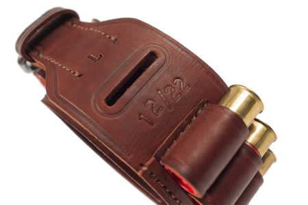 Патронташ открытый Хольстер 25 лет 22п.12кал.длинаL(1300мм) / кожа ((Коричневый)