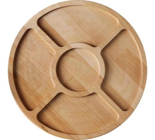 Менажница 5-ти секционная d=28 см (берёза)