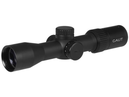 Прицел Gaut Amber 2-8х36, сетка 27, подстветка красная, 30мм,  1/2 МОА