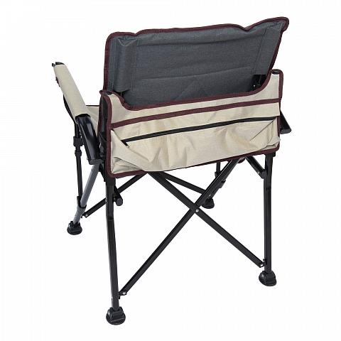 Кресло складное CONDOR с подлокот. с накл спинкой  р.53*66*44 см, цвет св/т-сер