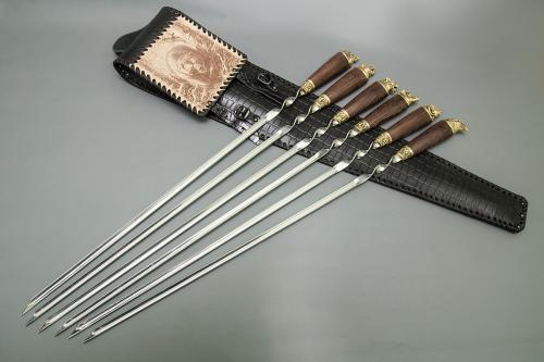 Набор Колчан №1.1 (рукоять ц.п.д,лит Разные звери) кожа,рисов.