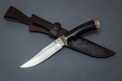 Нож Мангуст, сталь ELMAX,литье,черное дерево