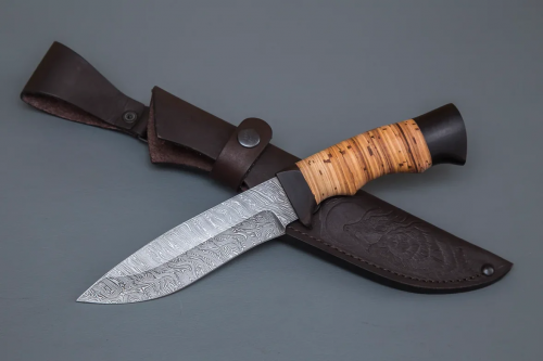 Нож Близнец, дам.ст.,литье,резн. рук из цен пород