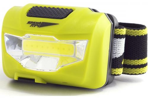 Фонарь ЯРКИЙ ЛУЧ LH-180 ACCU налобный, светодиод COB 3W 180лм, 2 режима, аккум.