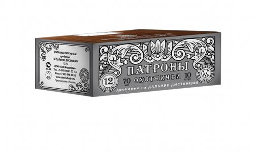 Патрон к.12х70 №3 СКМ 36гр п.Россия, "Русь" 1уп/25шт