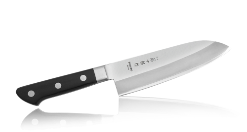 Нож Сантоку (TJ-120), длина лезвия 165 мм, сталь Мо-V, 3 слоя, рукоять