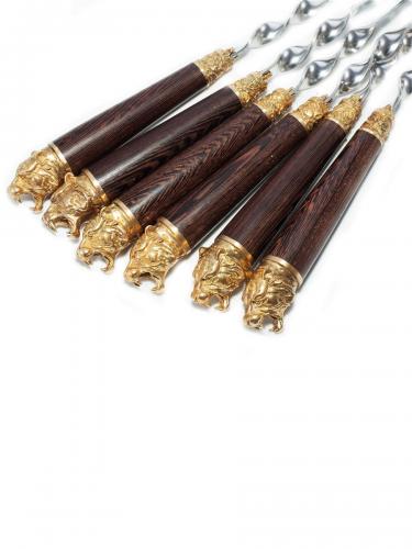 Набор Колчан №2.2 (рукоять венге,лит оскал Тигра)кожа