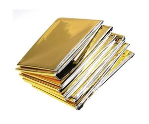 Термоодеяло "СЛЕДОПЫТ", 160х210 см, серебро/золото