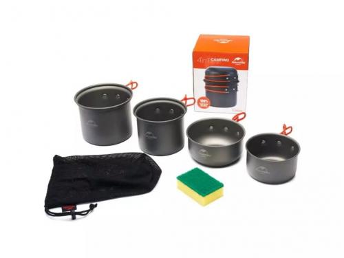 Посуда Naturehike NH15T401-G из четырех предметов, 6927595787212