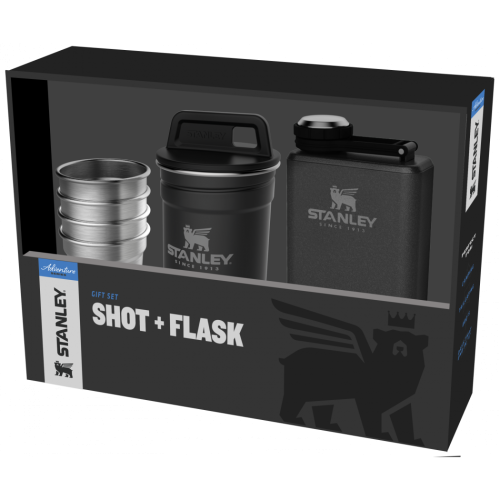 Посуда STANLEY Adventure Набор стопок 0,59ML+ Фляга 0,23L Черный (10-01883-035)