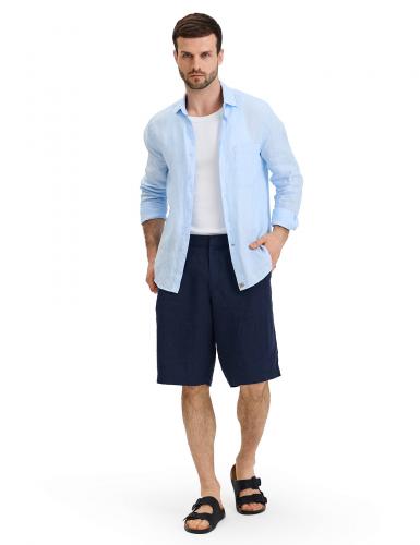 ШОРТЫ NORVEG LINEN МУЖСКИЕ CASUAL ЦВЕТ ТЕМНО-СИНИЙ,