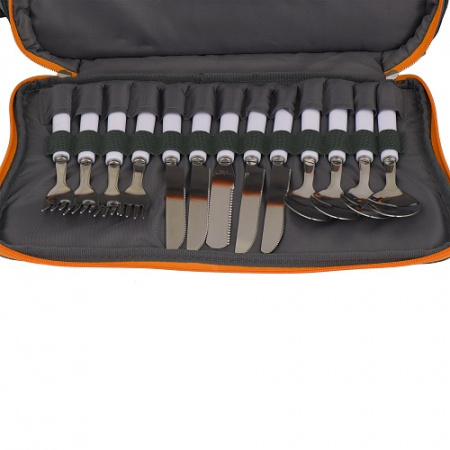 Сумка для пикника KYODA на 4 персоны TWPB-3475N286. Металлическая посуда, изотер