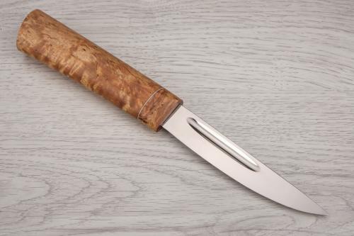Нож Якутский "малый", ст Х12МФ,ков.дол,карельская береза