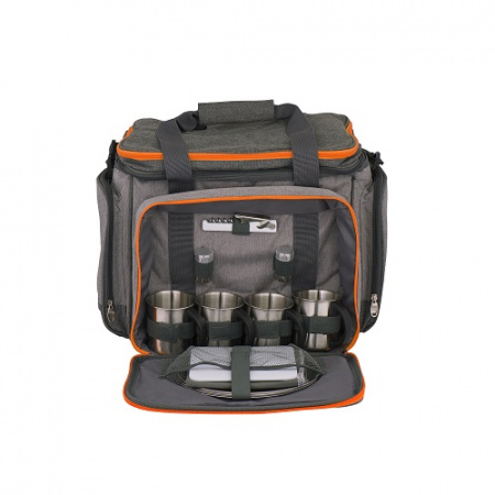 Сумка для пикника KYODA на 4 персоны TWPB-3475N286. Металлическая посуда, изотер