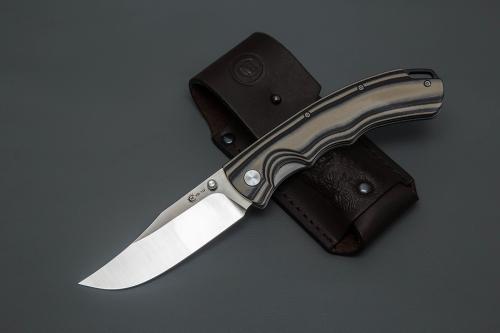 Нож Таежник, складной ст.VG10, рук.G10 (черно-серая)