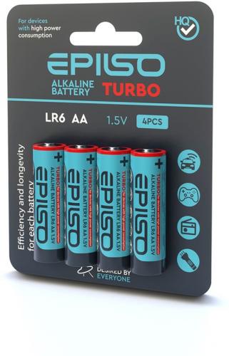 Элементы питания EPILSO  LR6/AA 4 Blister Card 1.5V TURBO