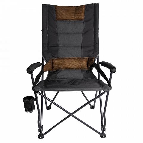 Кресло складное с подлокот/подстак р.58/64*37*47/105, вес 5,2кг(2цвета) беж, син